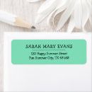 Search for black and teal return address labels Turquoise