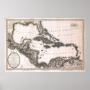 Search for historical map of the caribbean posters Antique