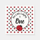 Search for ladybug 1st birthday invitations Polka dots