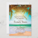 Search for beach sweet 16 invitations Girly