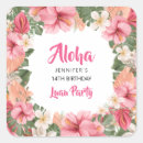 Search for hawaiian party stickers Watercolor