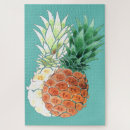 Search for pineapple puzzles Watercolor