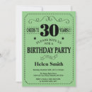 Search for green 30th birthday invitations Cheers to 30 years