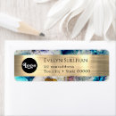 Search for gold logo return address labels Watercolor