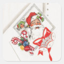 Search for vintage candy stickers Santa claus
