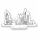 Search for manhattan skyline stickers New york city skyline