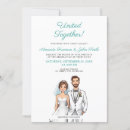 Search for bride and groom cartoon invitations Illustration