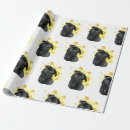 Search for black pug wrapping paper Dog