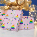 Search for rainbow christmas tree wrapping paper Pink