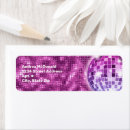 Search for disco return address labels Mirror ball