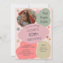 Search for peace out single digits invitations Flower power