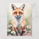 Search for flower fox postcards Wildlife