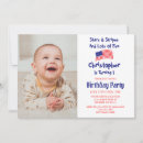 Search for patriotic 1st birthday invitations Stars and stripes