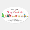 Search for christmas oval stickers Xmas