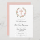 Search for rose first communion invitations Watercolor
