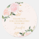 Search for pink and gold floral stickers Birthday
