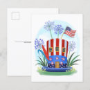 Search for american illustrators postcards Red white and blue