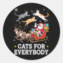 Search for santa cat stickers Funny santa claus