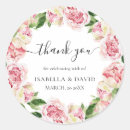 Search for romantic florals stickers Thank you