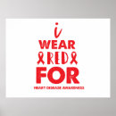 Search for heart disease awareness posters Red