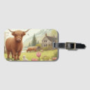 Search for highland cattle luggage tags Floral