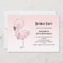 Search for pink flamingo birthday invitations Cute