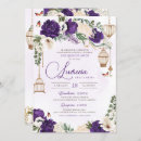 Search for purple gold butterflies invitations Flowers