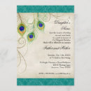 Search for peacock quinceanera invitations Feathers