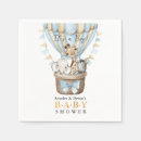 Search for hot air balloon baby shower napkins Safari animals
