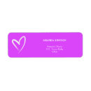 Search for violet return address labels Elegant