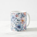 Search for watercolor floral pattern mugs Delicate