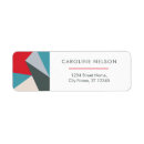 Search for red abstract return address labels Geometric