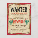 Search for wanted poster invitations Western