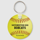 Search for yellow softball key rings For her