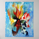 Search for blue koi fish art Watercolor