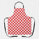 Search for red white checkers aprons Chequerboard