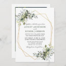 Search for geometric frame wedding invitations Eucalyptus leaves