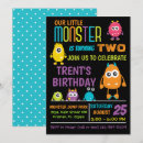 Search for our little monster birthday invitations Girl