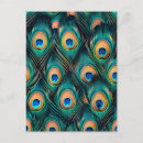 Search for feather pattern postcards Peacock