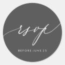 Search for rsvp wedding stickers Typography