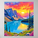Search for mountain sunset art Rocky mountains