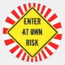 Search for own risk stickers Danger