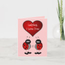 Search for bug heart ladybug cards I love you