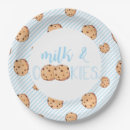 Search for milk and cookies plates Chocolate chip