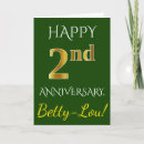 Search for for 2nd wedding anniversary cards Elegant