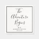 Search for the adventure begins napkins Black and white