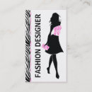 Search for pink zebra business cards Fashion designer