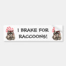Search for raccoon bumper stickers I brake for
