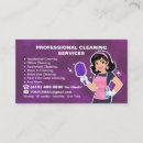 Search for cleaning lady business cards Housekeeper