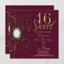 Search for maroon birthday invitations Elegant